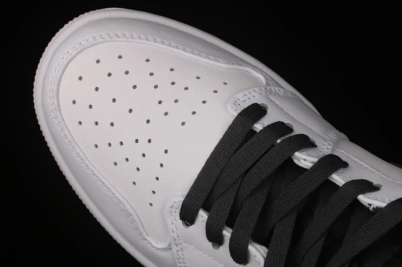 All categories Air Jordan Jordan series basketball shoes Air Jordan 1 Mid Air Jordan 1 Mid AJ1 Joe 1 white and black cherry blossom powder Zhongbang basketball shoes 554725-180